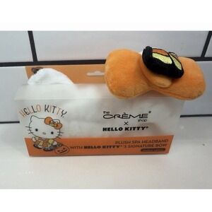 Hello Kitty X Creme Shop Limited Edition Halloween Plush Spa Headband White NEW